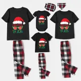 Christmas Matching Family Pajamas Christams In July Sunglass Santa Black Pajamas Sets