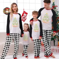 Christmas Matching Family Pajamas Christams In July Sunglass Yree Black and White Plaids Pajamas Sets