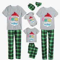 Christmas Matching Family Pajamas Christams In July Sunglass Santa Gray Pajamas Sets