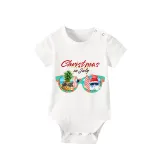 Christmas Matching Family Pajamas Christams In July Sunglass White Pajamas Sets