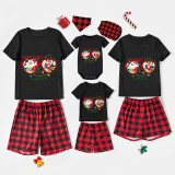 Christmas Matching Family Pajamas Christams In July Sunglass Black Red Short Pajamas Sets