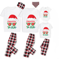 Christmas Matching Family Pajamas Christams In July Sunglass Santa White Pajamas Sets