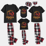 Christmas Matching Family Pajamas Christams In July Santa Black Pajamas Sets