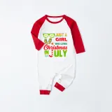 Christmas Matching Family Pajamas Just Who Loves Christams In July Black and White Plaids Pajamas Sets