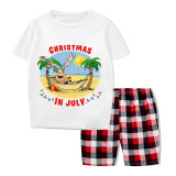 Christmas Matching Family Pajamas Christams In July Deer Gray Short Pajamas Sets