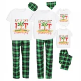 Christmas Matching Family Pajamas Let's Get Lit Christams In July White Pajamas Sets
