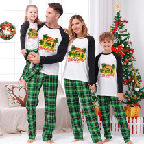 Christmas Matching Family Pajamas Christams In July Coconut Trees Green Pajamas Sets