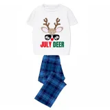 Christmas Matching Family Pajamas July Deer Christams In July White Pajamas Sets