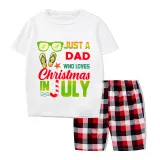 Christmas Matching Family Pajamas Just Who Loves Christams In July Gray Short Pajamas Sets