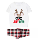 Christmas Matching Family Pajamas July Deer Christams In July White Pajamas Sets