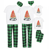 Christmas Matching Family Pajamas Christams In July Tree White Pajamas Sets