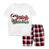 Christmas Matching Family Pajamas Santa Hustle Christams In July Gray Short Pajamas Sets