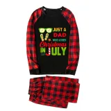 Christmas Matching Family Pajamas Just Who Loves Christams In July Black Long Sleeves Pajamas Sets