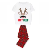 Christmas Matching Family Pajamas July Deer Christams In July White Pajamas Sets