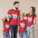 Family Matching Clothing Top Parent-kids Christmas In July Fly Santa Deer Family T-shirts