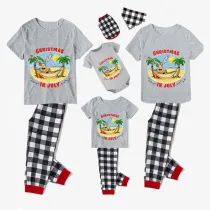 Christmas Matching Family Pajamas Christams In July Deer Gray Pajamas Sets