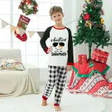 Christmas Kids Matching Pajamas Sets Chillin Snowmies Cool Snowman Plaids Sets