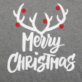 Christmas Kids Matching Sleepwear Pajamas Merry Christmas White Antlers Grey Sets With Dog Cloth
