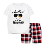 Christmas Matching Kids Pajamas Chillin With My Snowmies Shorts Pajamas Set