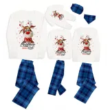 2023 Christmas Matching Family Pajamas Kids Christmas Exclusive Design Deer Head Snowflake Merry Christmas Pajamas Set