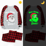 Christmas Matching Kida Pajamas Luminous Glowing Dear Santa We Good Black Pajamas Set