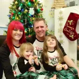 Christmas Kids Matching Pajamas Sets Dear Santa Naughty Ones and Green Plaids Pants With Dog Cloth