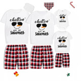 Christmas Matching Kids Pajamas Chillin With My Snowmies Shorts Pajamas Set