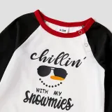 Christmas Kids Matching Pajamas Sets Chillin Snowmies Cool Snowman Plaids Sets