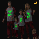 Christmas Matching Kids Pajamas Luminous Glowing What The Elf Black Pajamas Set
