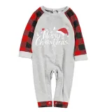 Christmas Matching Kids Pajamas Luminous Glowing Merry Christmas Hat Black Pajamas Set