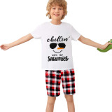 Christmas Matching Kids Pajamas Chillin With My Snowmies Shorts Pajamas Set