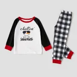 Christmas Kids Matching Pajamas Sets Chillin Snowmies Cool Snowman Plaids Sets