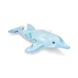 Blue Dolphin Ride-On Inflatable Pool Floats Toy For Kids Child Adults
