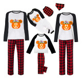 Halloween Family Matching Pajamas Cartoon Pumpkin Mouse Happy Halloween Gray Pajamas Set