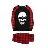 Halloween Family Matching Noctilucent Skull Happy Halloween Luminous Back Pajamas Set