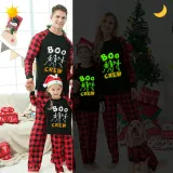 Halloween Family Matching Noctilucent Boo Skeleton Crew Happy Halloween Luminous Back Pajamas Set