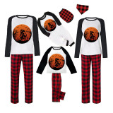 Halloween Family Matching Pajamas Spider Web Dinosaur Skull Happy Halloween Black Red Plaids Pajamas Set