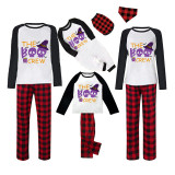 Halloween Family Matching Pajamas The Boo Crew Ghost Happy Halloween Black Red Plaids Pajamas Set