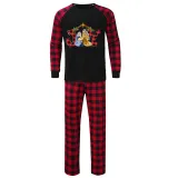 Christmas Matching Family Pajamas Joy with Christians Black Short Pajamas Set