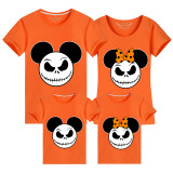 Halloween Family Matching Tops Cartoon Scary Smiley Mouse Happy Halloween Family T-shirt