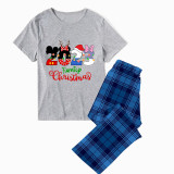 Christmas Matching Family Pajamas Cartoon Mouse 2023 Family Christmas Blue Pajamas Set