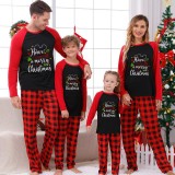 Christmas Matching Family Pajamas Cartoon Mouse Have Yourself a Merry Little Christmas Black White Plaids Pajamas Set