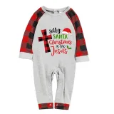 Christmas Matching Family Pajamas Silly Santa Christmas Is For Jesus Gray Pajamas Set