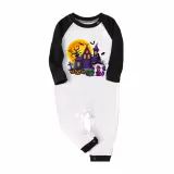 Halloween Family Matching Pajamas Witch Gnomie Terror Castle Happy Halloween Black Red Plaids Pajamas Set