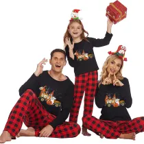 Halloween Family Matching Pajamas Gnomies Pumpkin Car Happy Halloween Black Pajamas Set