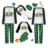 Christmas Matching Family Pajamas Joy with Christians Green Pajamas Set