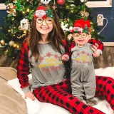 Christmas Matching Family Pajamas Christians Jesus Story Gray Pajamas Set