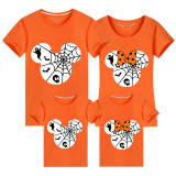 Halloween Family Matching Tops Cartoon Faceless Spider Web Mouse Happy Halloween Family T-shirt