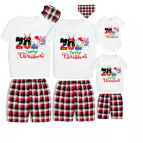 Christmas Matching Family Pajamas Cartoon Mouse 2023 Family Christmas White Short Pajamas Set