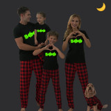 Halloween Family Matching Noctilucent Pumpkin Boo Happy Halloween Luminous Back Pajamas Set